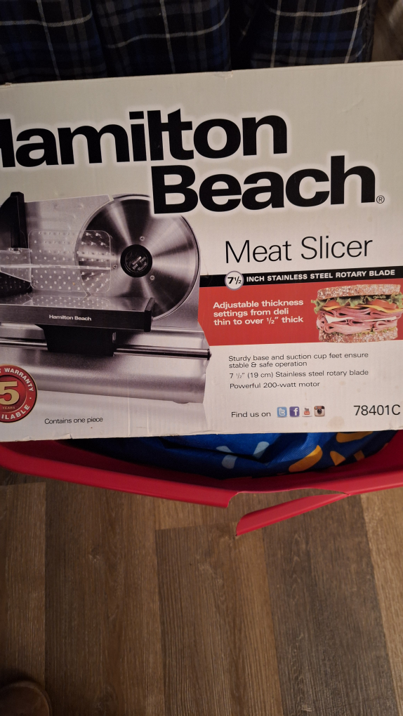 Hamilton Beach Meat Slicer