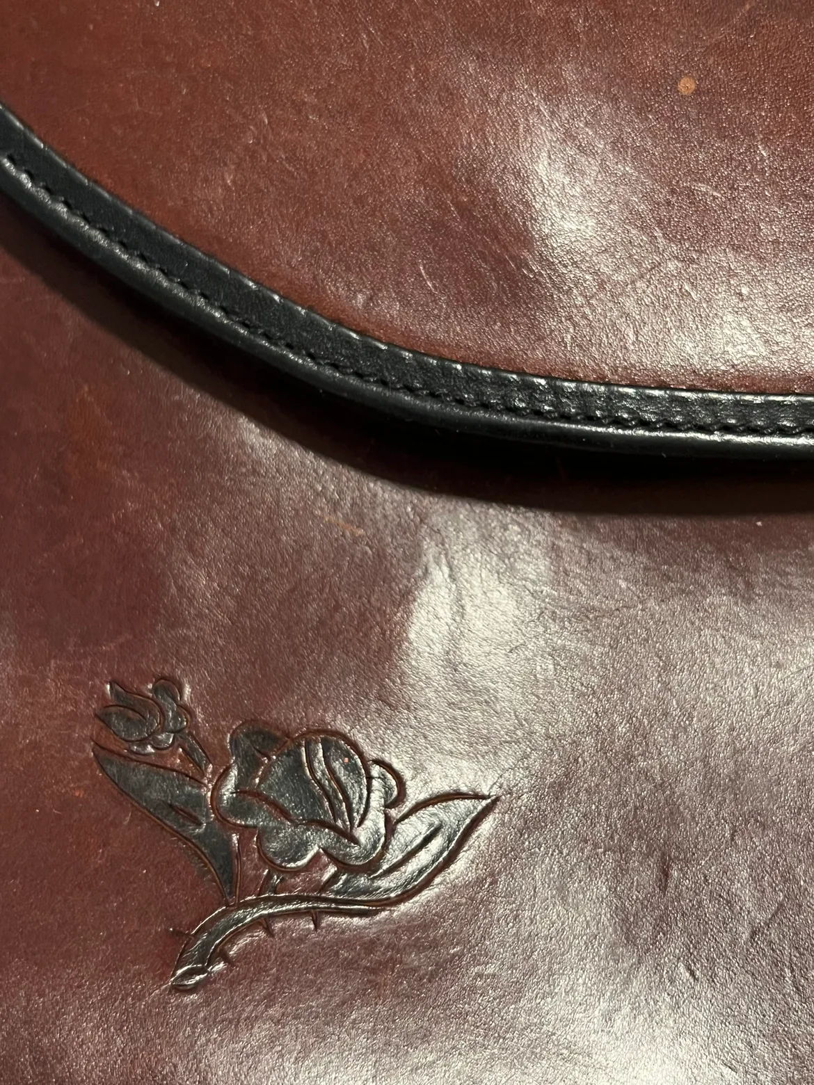 Vintage Leather Crossbody Bag • Made in UK image indicator(2)