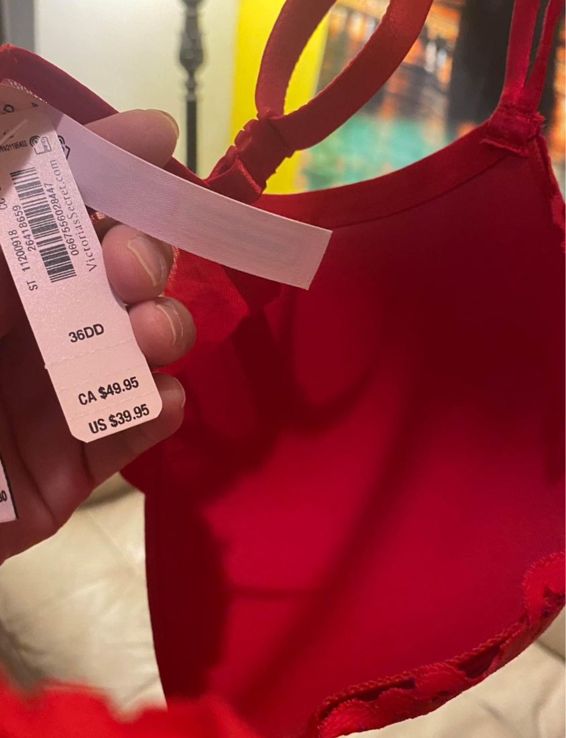 Victoria's Secret Red Lace Bra - photo 3