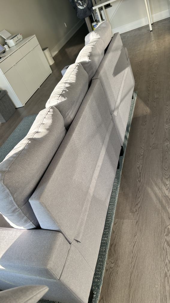 Grey Sectional Sofa with Ottoman - photo 3