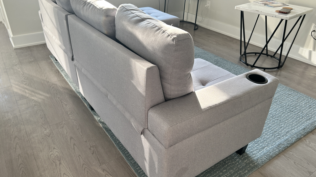 Grey Sectional Sofa with Ottoman - photo 5
