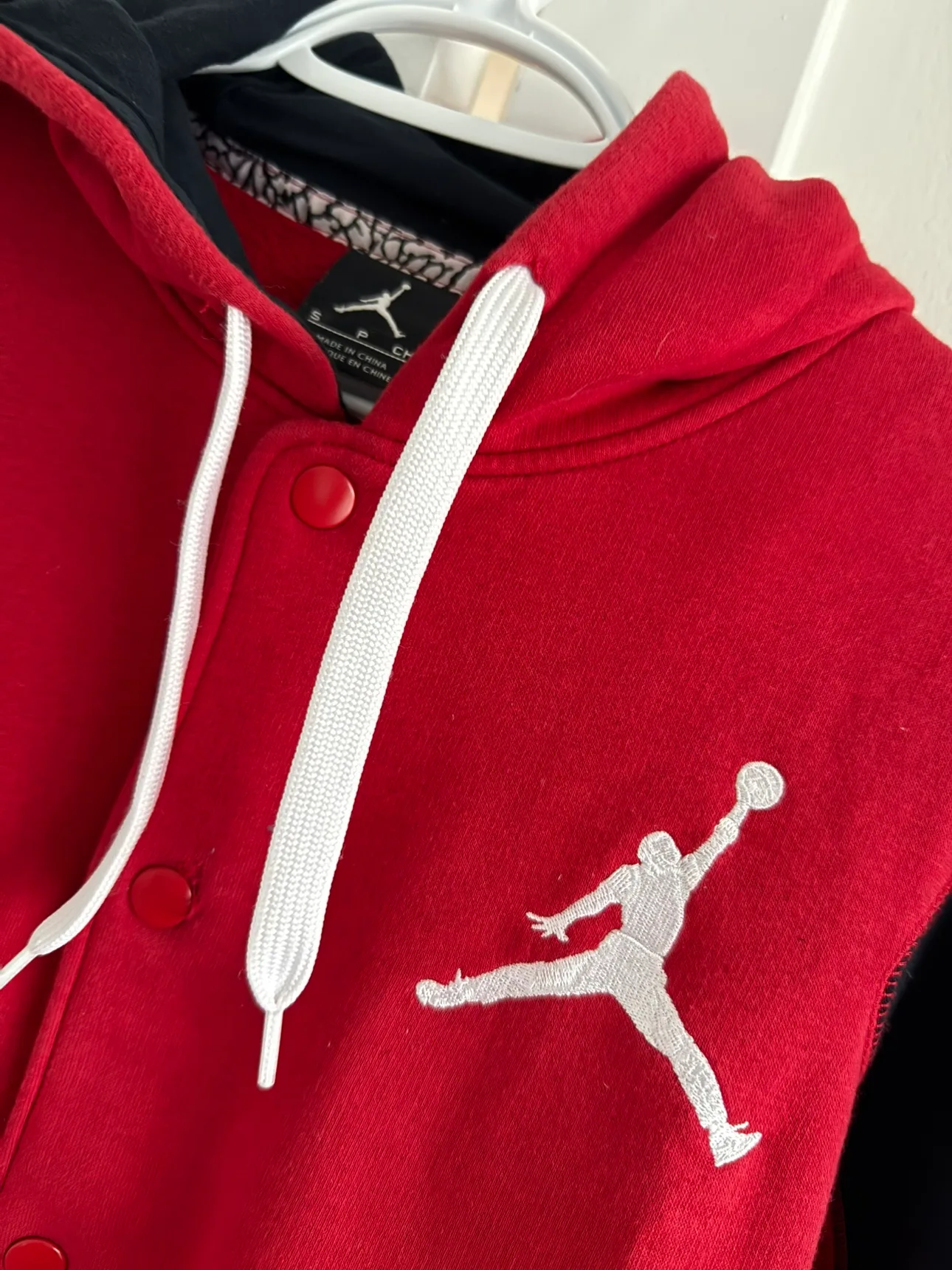 Jordan Brand Red Black Varsity Jacket image indicator(2)