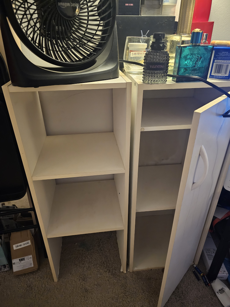 FREE - Two Small White Storage Cabinets - photo 2