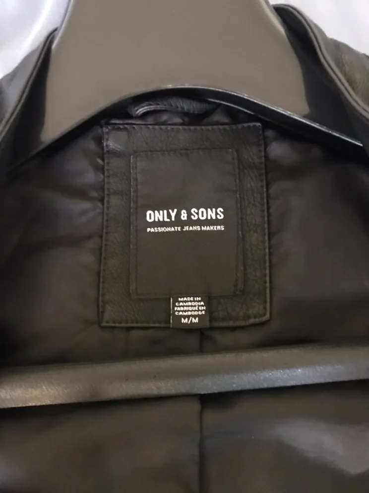 Only & Sons Black Faux Leather Jacket image indicator(5)