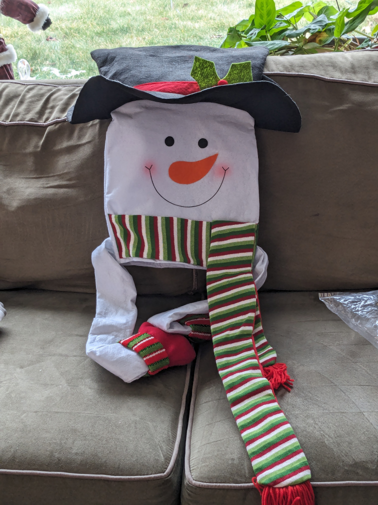 Large Snowman Christmas tree topper
