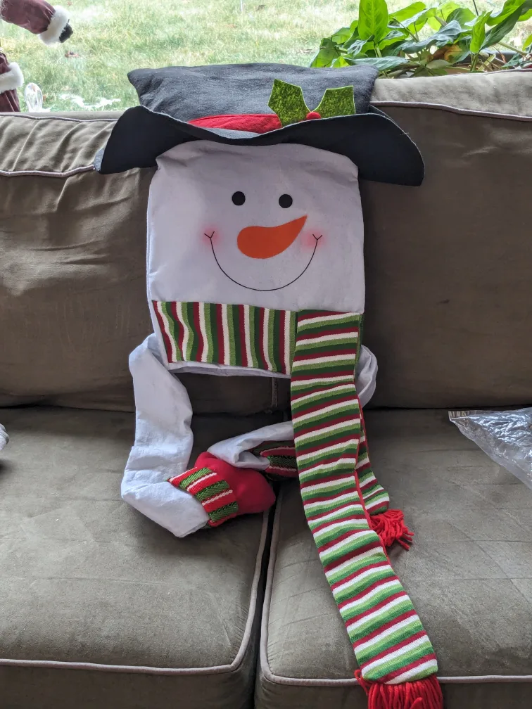 Large Snowman Christmas tree topper thumbnail