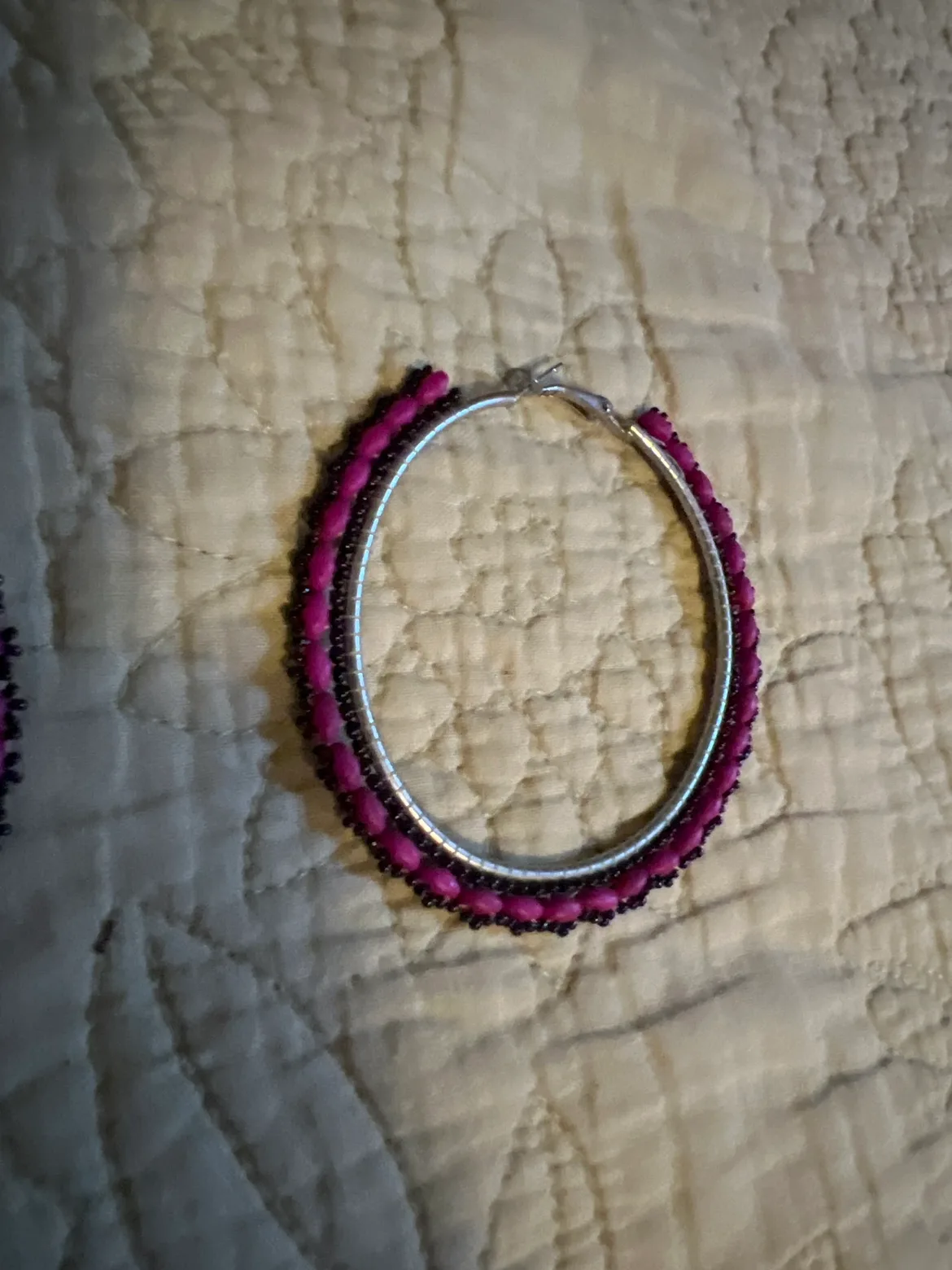 Beaded Hoop Earrings image indicator(2)
