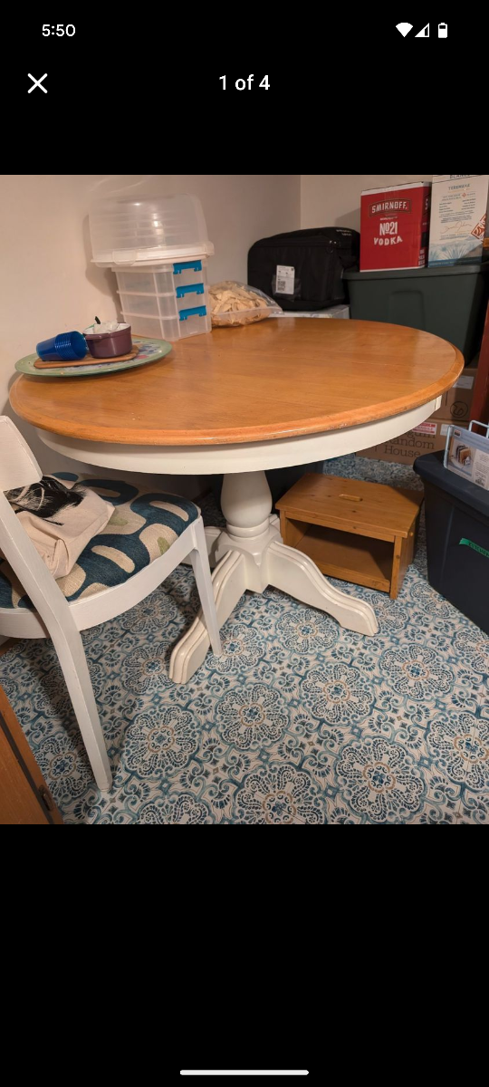 solid oak dining table, expandable - photo 3
