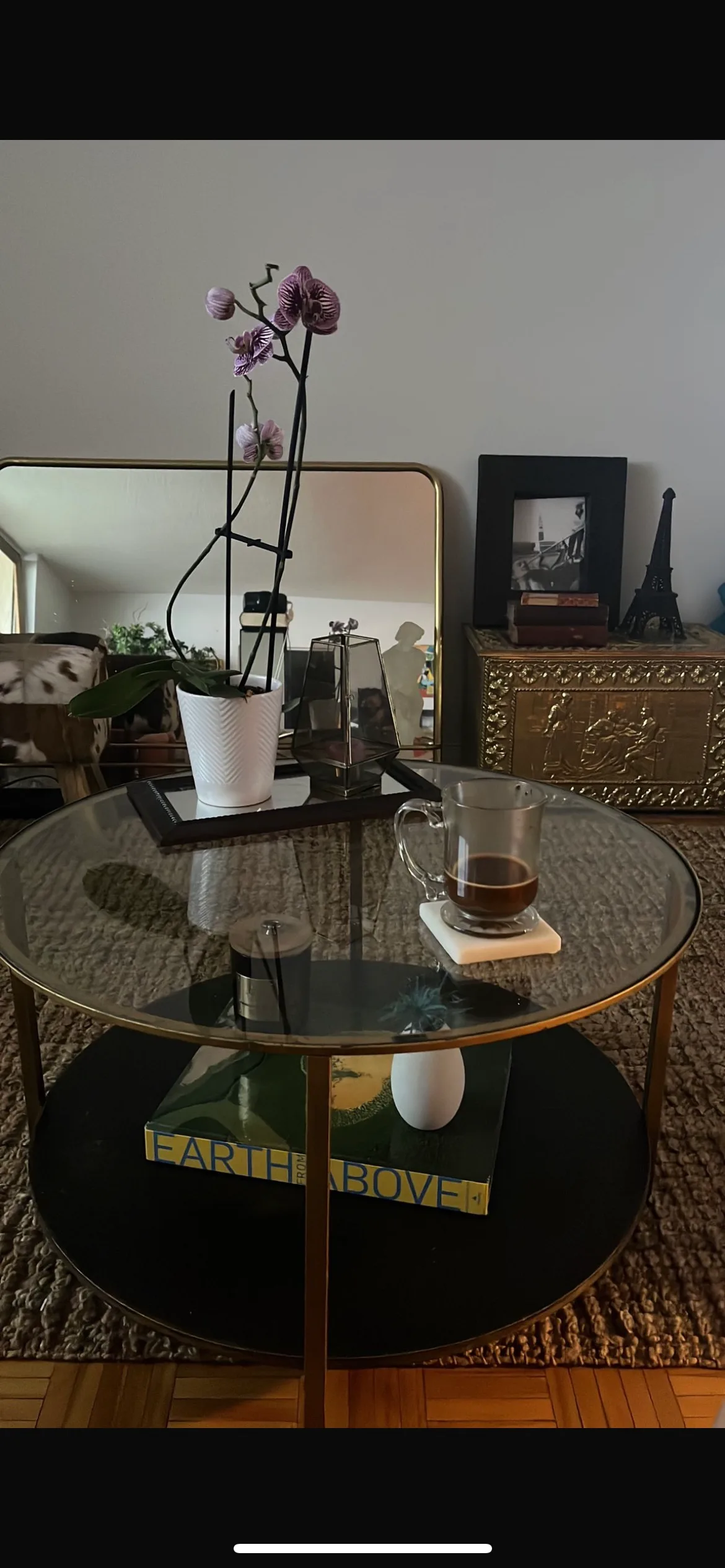 Gold Round Coffee Table thumbnail