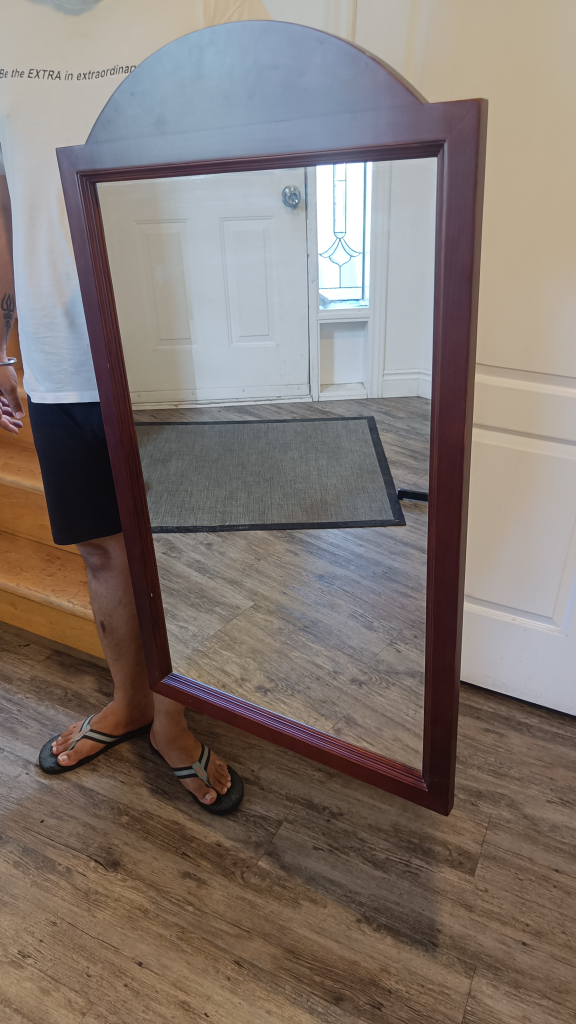 Large Wooden Framed Mirror
