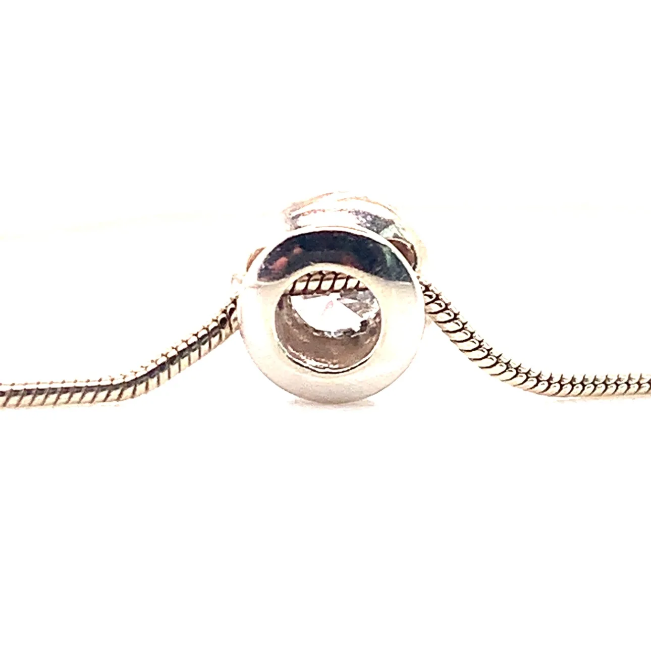 14k White gold 0.27Ct Solitaire Diamond Necklace image indicator(10)