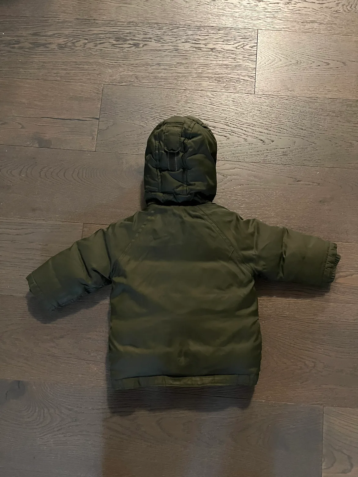 Gap army green warmest kids winter jacket 12-18M EUC image indicator(3)