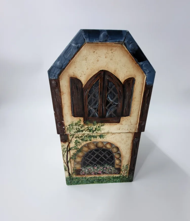 Beautiful Hand-Painted Cottage Style Metal Box image indicator(2)