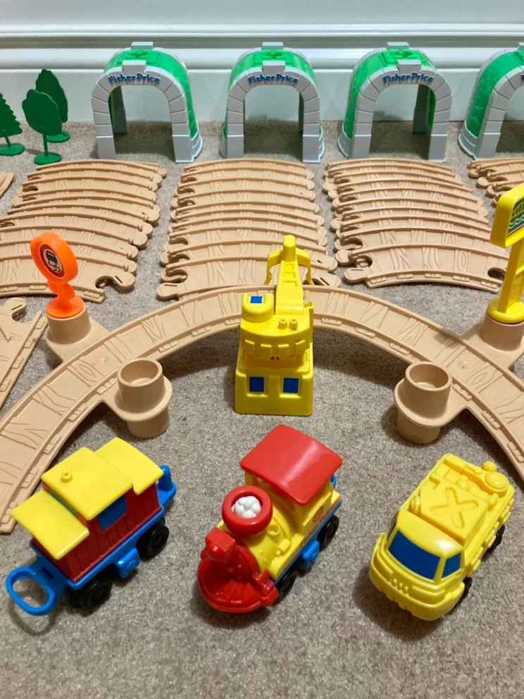 Huge lot of Fisher Price 2 in 1 train and road tracks image indicator(4)