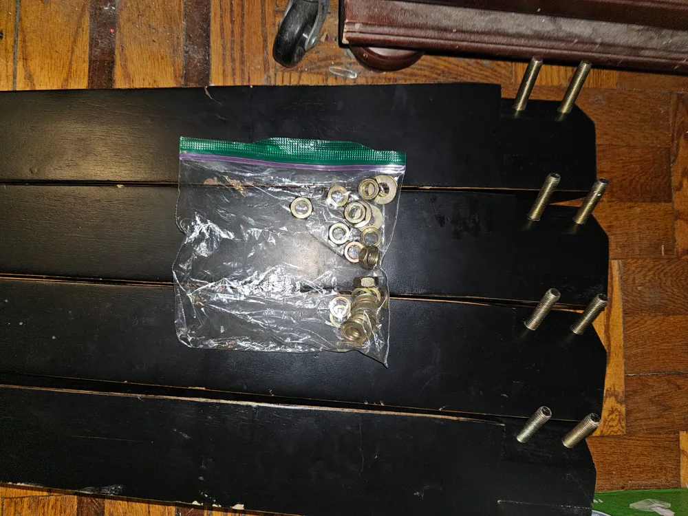 Wood Dining Table Legs w/washers and nut image indicator(3)