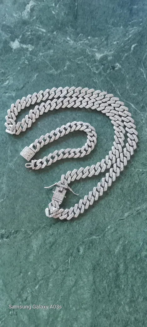 Silver Cuban Chain Necklace thumbnail
