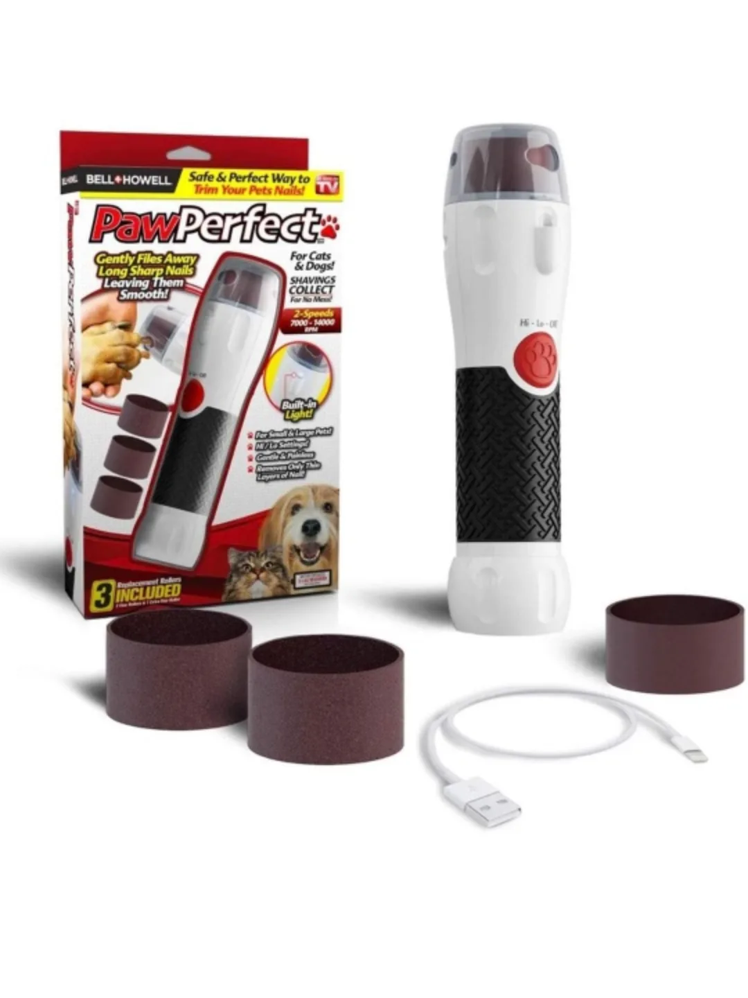 Rechargeable Pet Nail Rotating File image indicator(2)