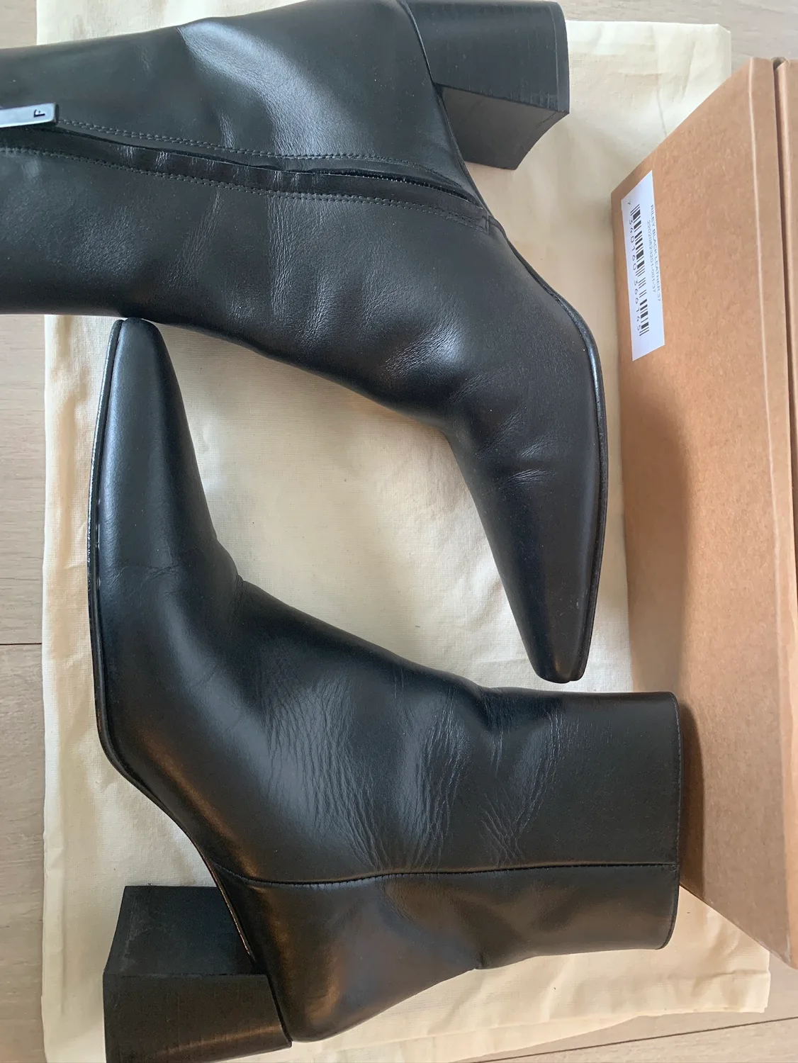 Flattered Black Leather Ankle Boots image indicator(5)