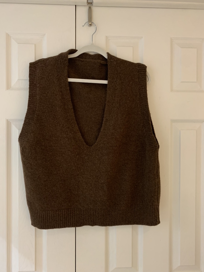 Brown Knit Vest