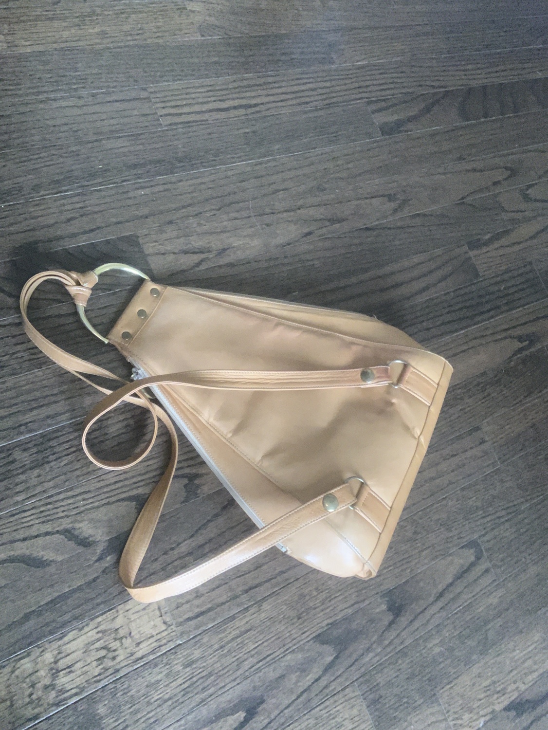 Tan Leather Backpack - photo 2