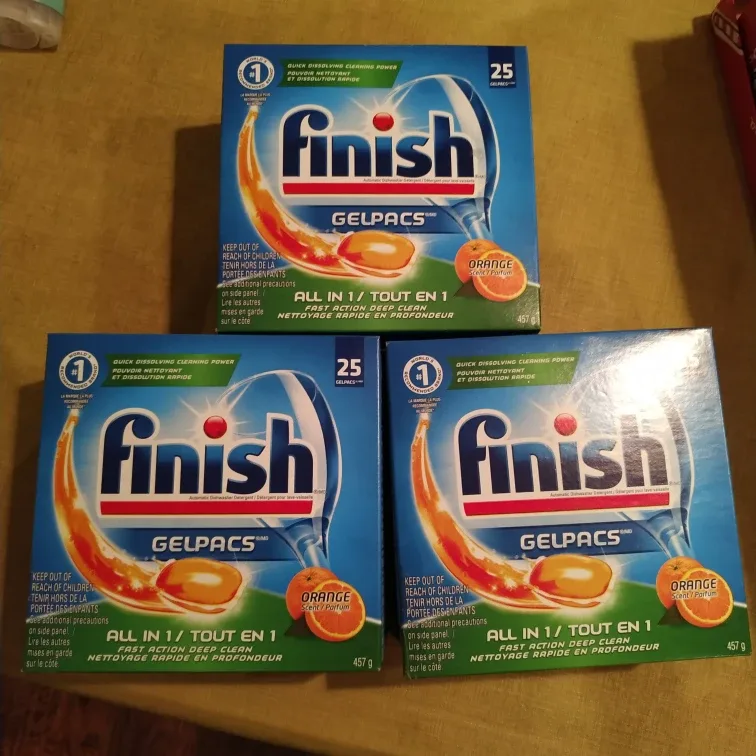Finish Gelpacs Dishwasher Tablets - Orange Scent - 25 Count thumbnail