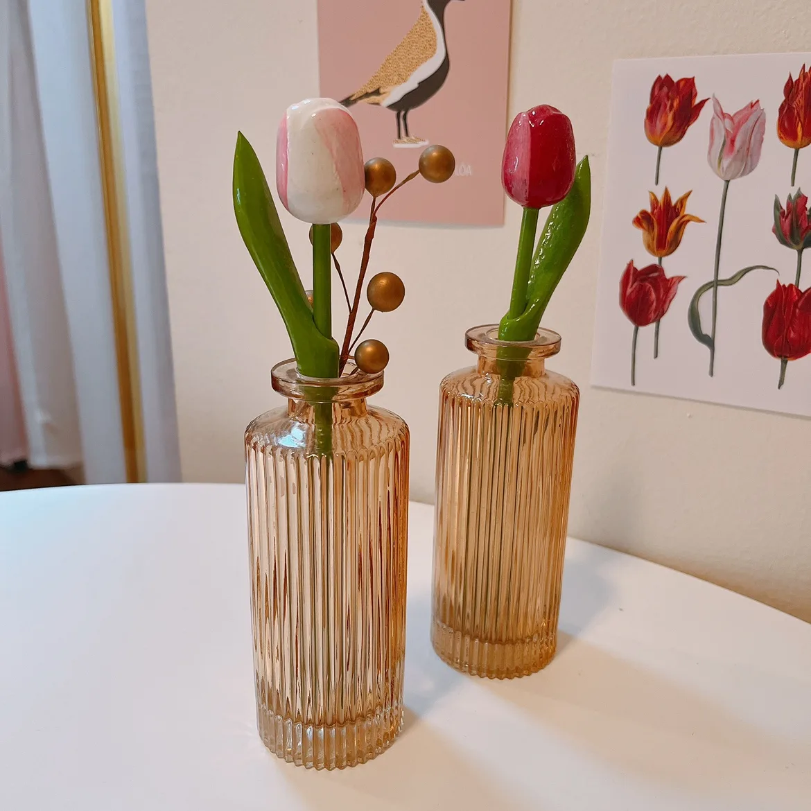 Set of Two Decorative Glass Vases thumbnail