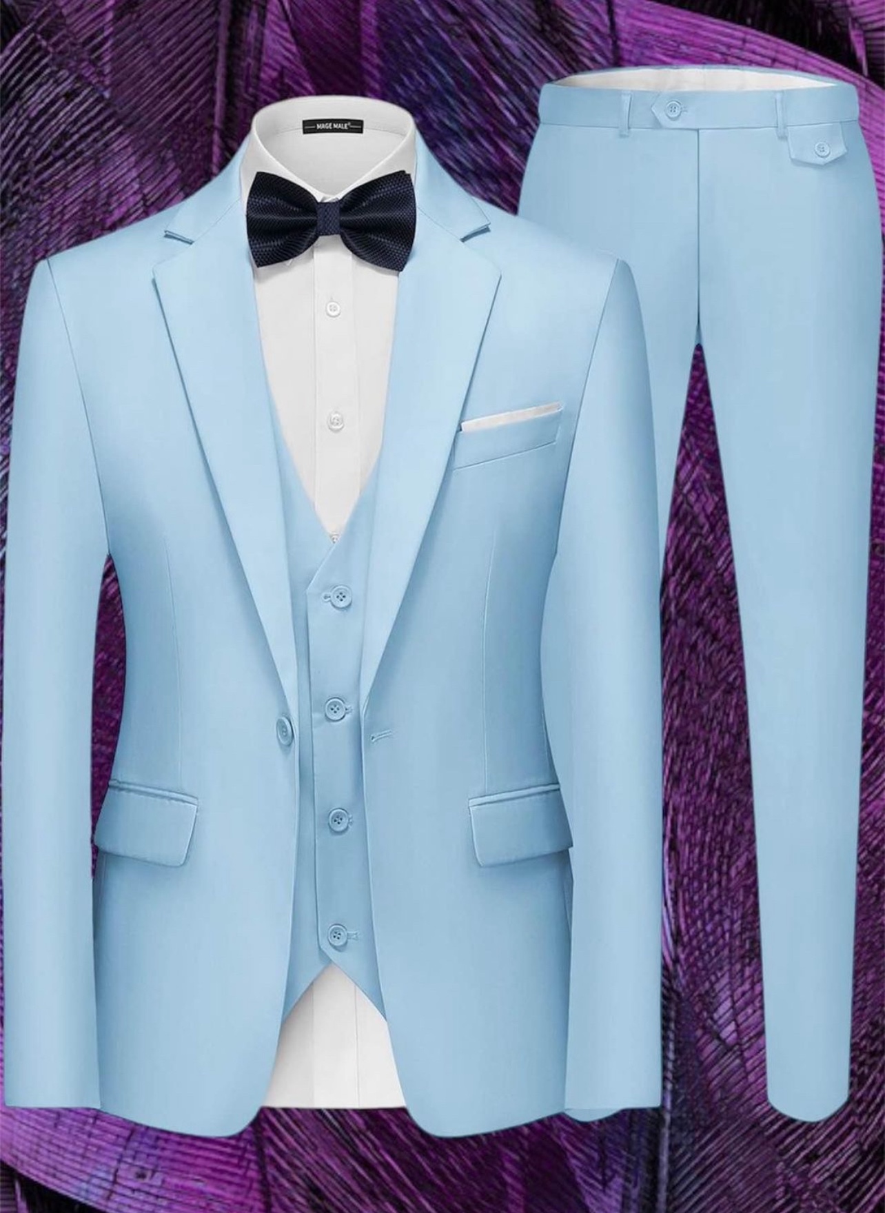Pieces Mage Suit, Light Blue, Best Fit XL-2XL - photo 5