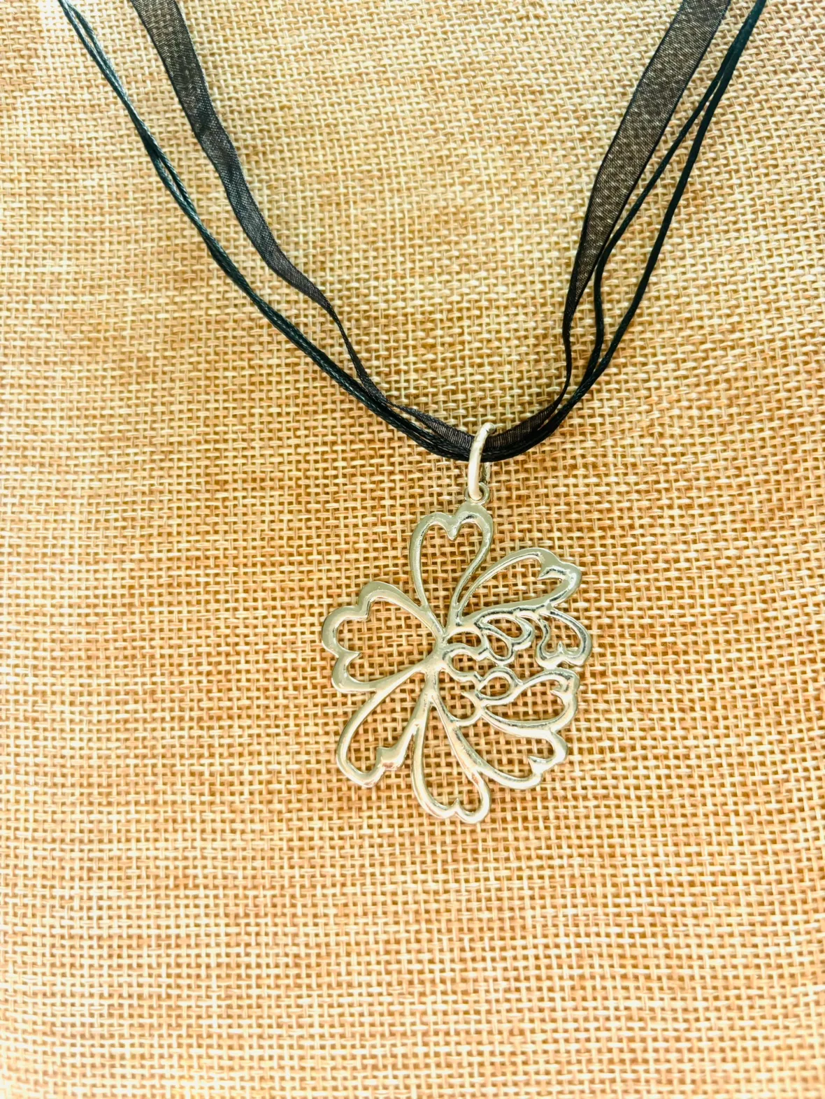 Silver Flower Necklace - new image indicator(3)