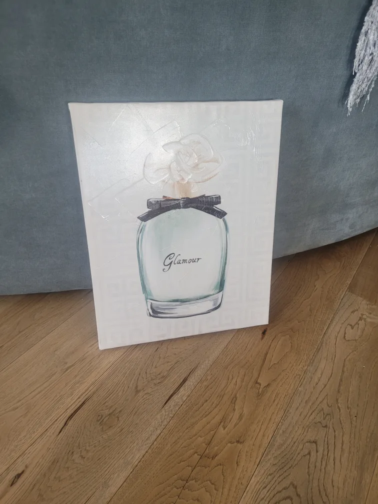 Glamour Perfume Bottle Canvas Wall Art thumbnail
