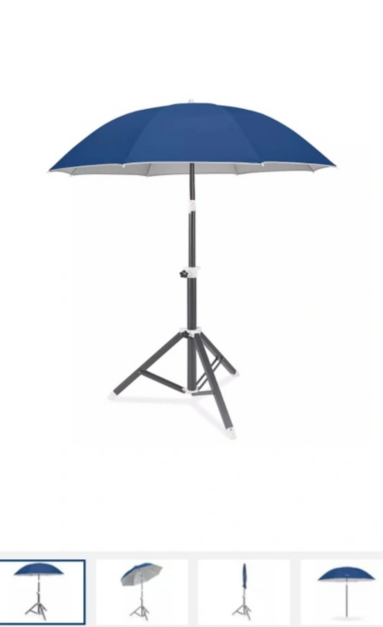 Blue Patio Tripod Umbrella