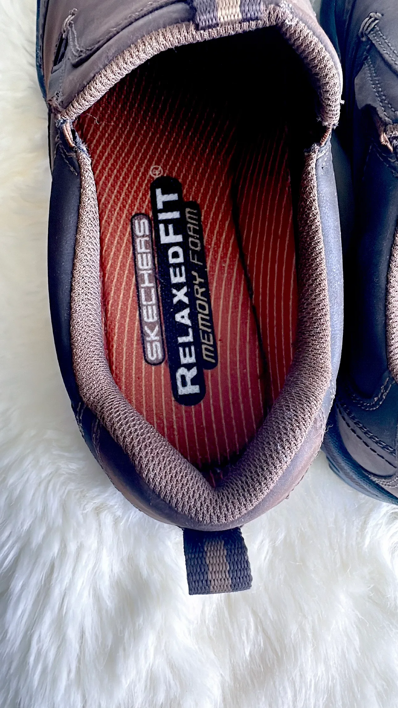 Skechers Relaxed Fit Memory Foam Brown Slip On Shoes image indicator(7)