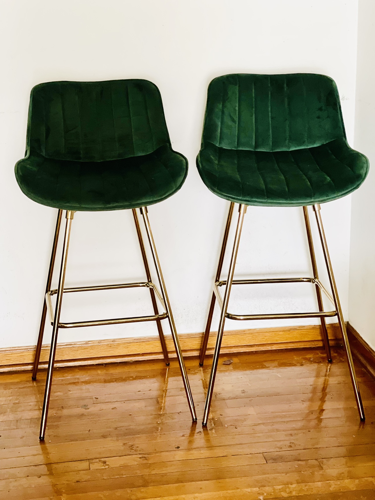 Green Velvet Bar Stools