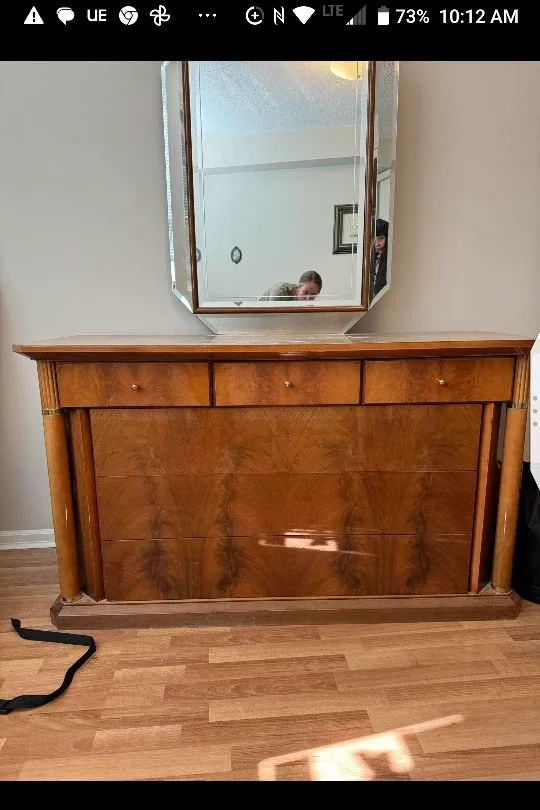 italian (dresser) Vintage Vanity with Mirror thumbnail