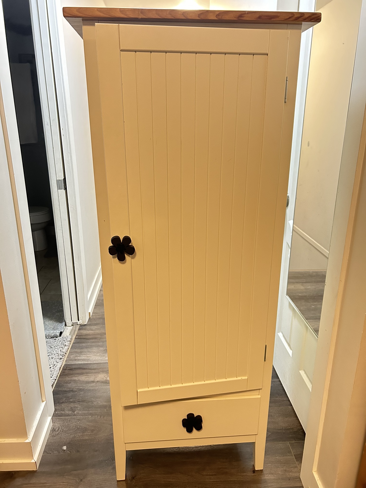 White Cabinet with Drawer