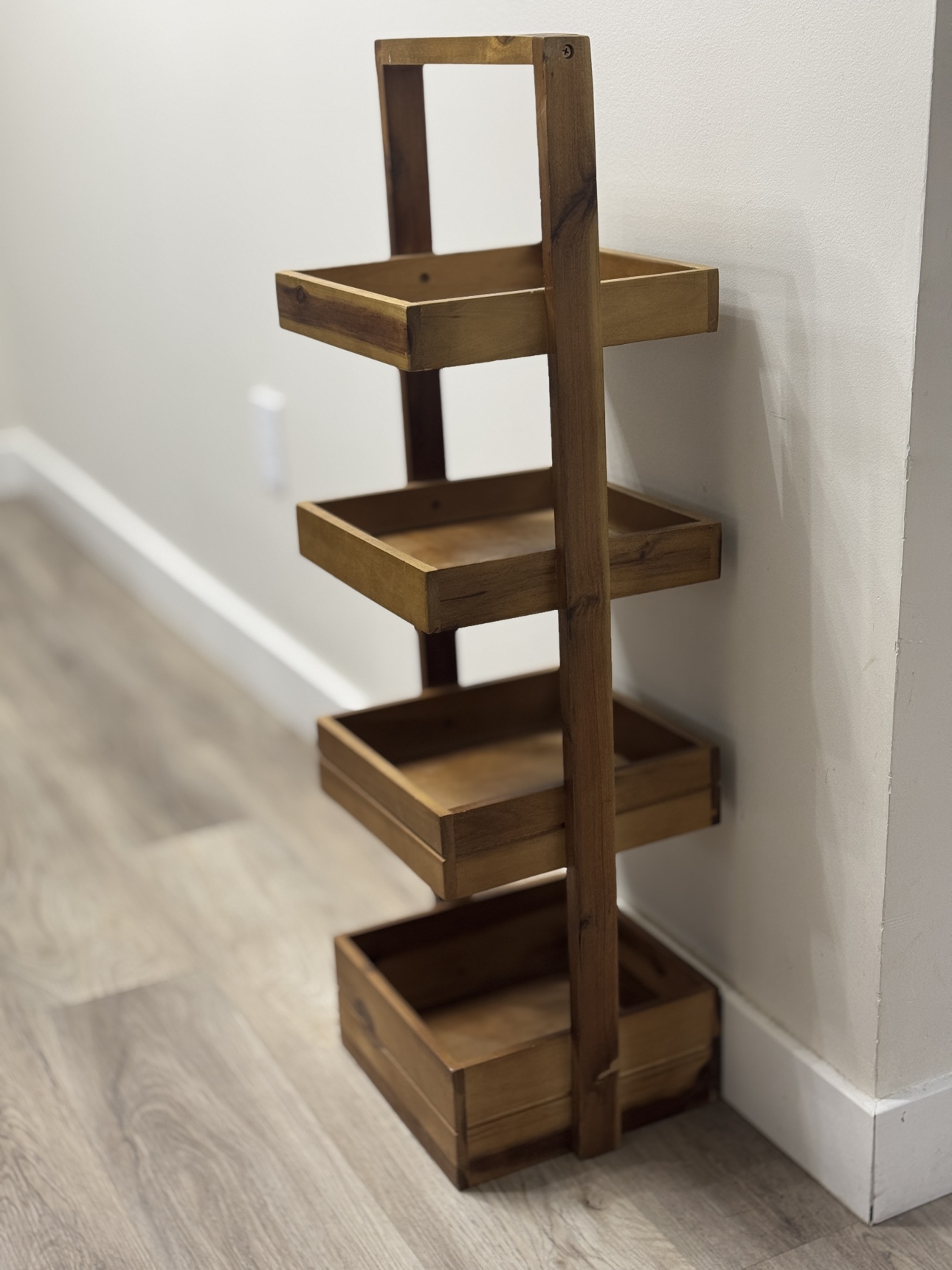 Move Out Sale! 100% Acacia Wood 4 Tiers Storage Unit - photo 2