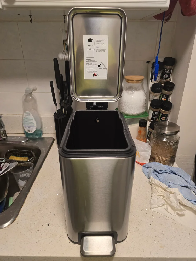 🗑️ Kohler 6L Stainless Steel Step Trash Bin image indicator(4)