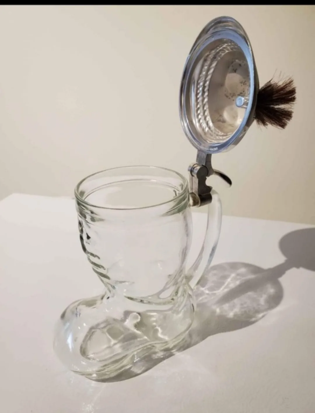 Vintage BMF Bierstiefel West Germany Glass Boot Beer Stein image indicator(5)