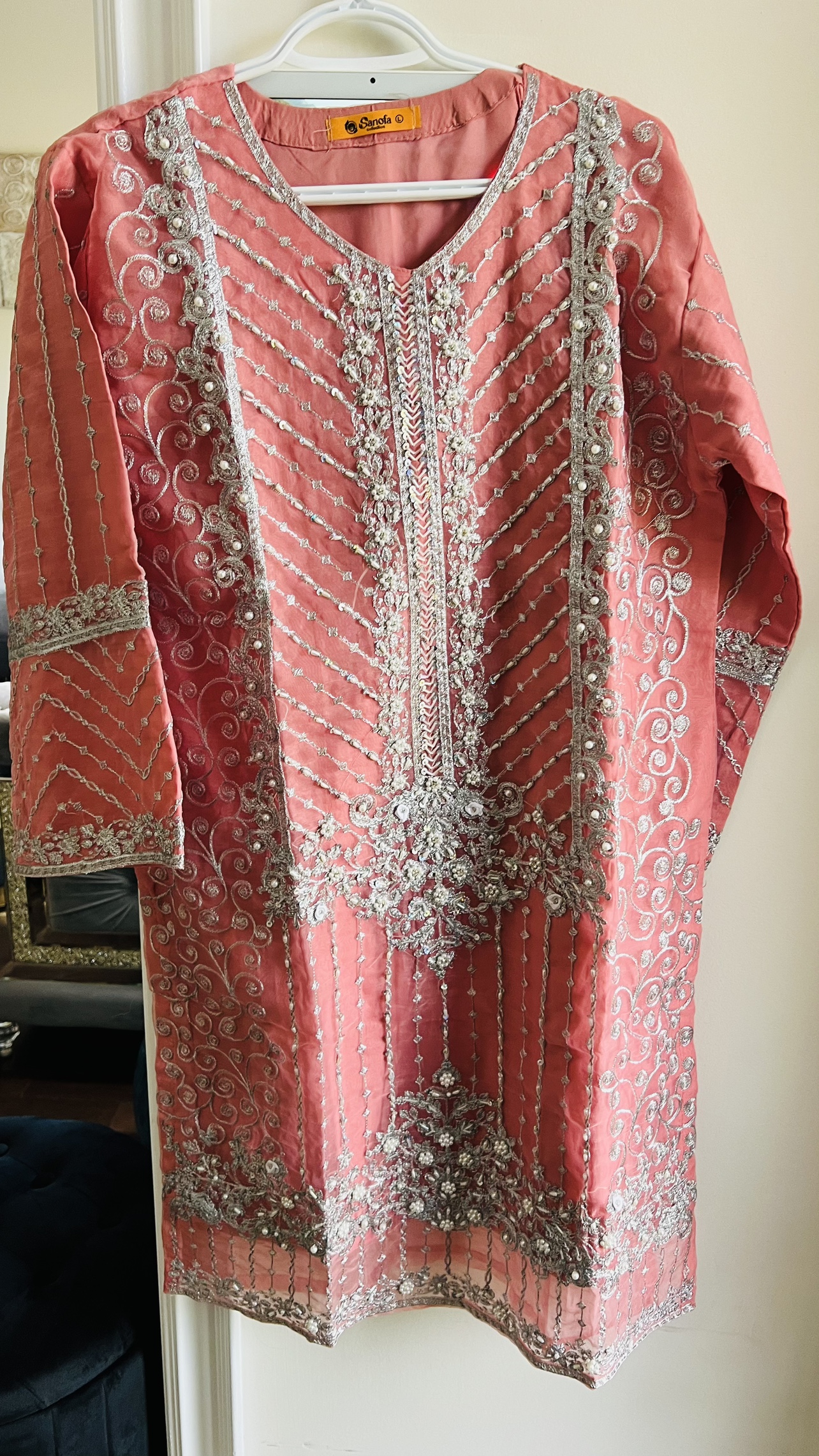 Pink Embroidered Kurta 3 pc