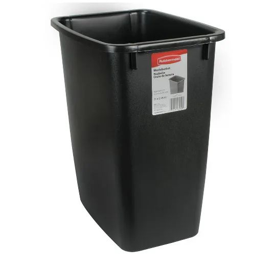 Rubbermaid 19 L Open Top Wastebasket, Black thumbnail
