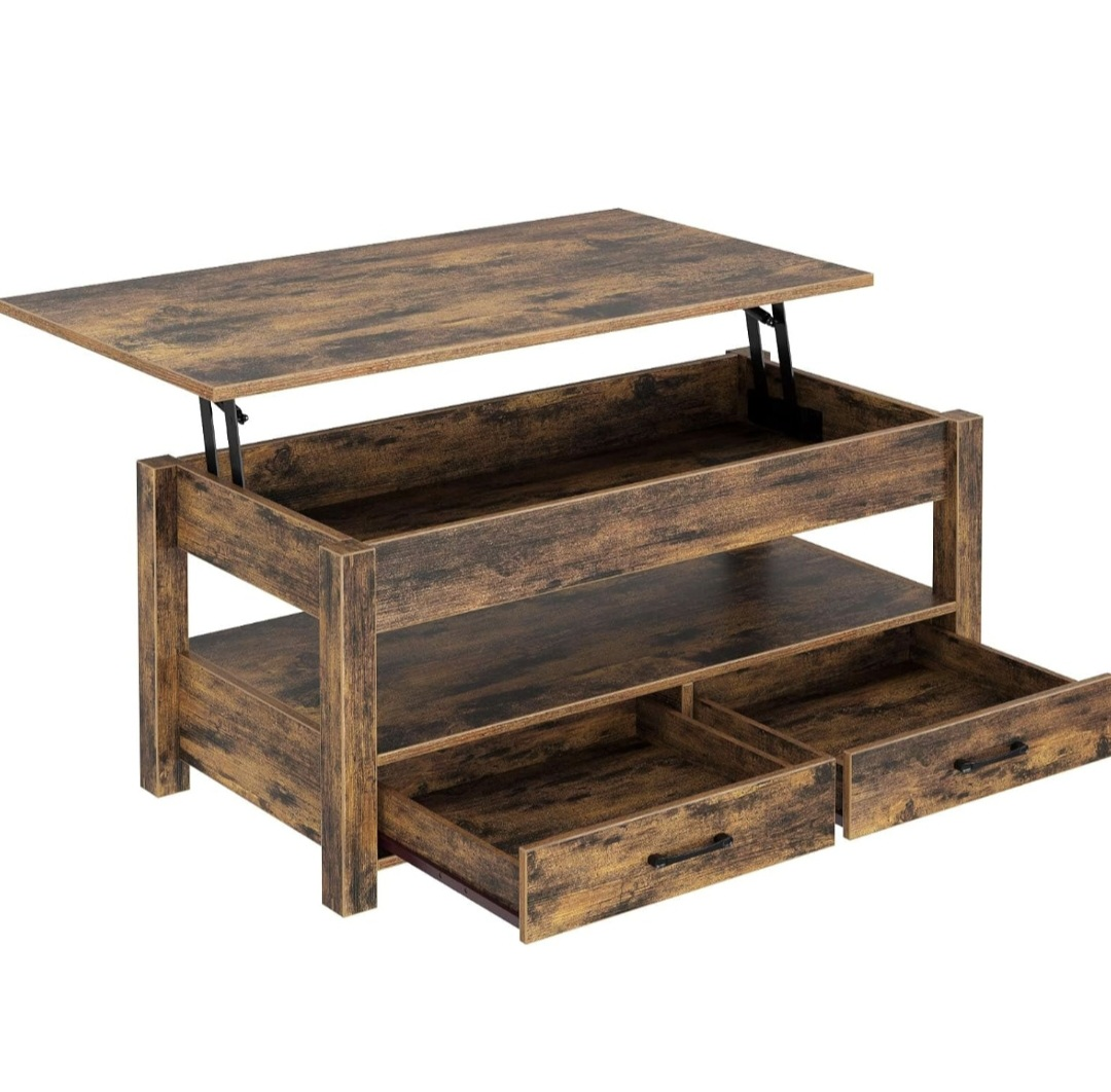 Lift-Top Coffee Table with Storage - photo 3