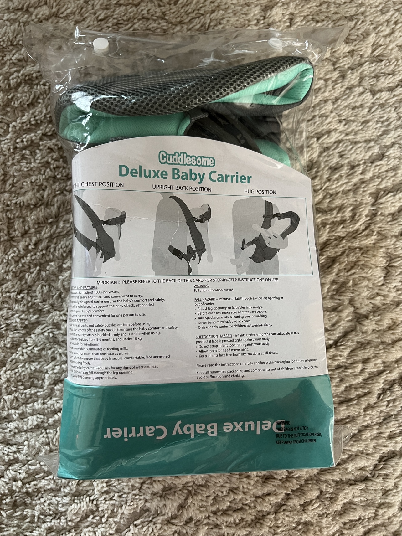 Brand New Cuddlesome Deluxe Baby Carrier