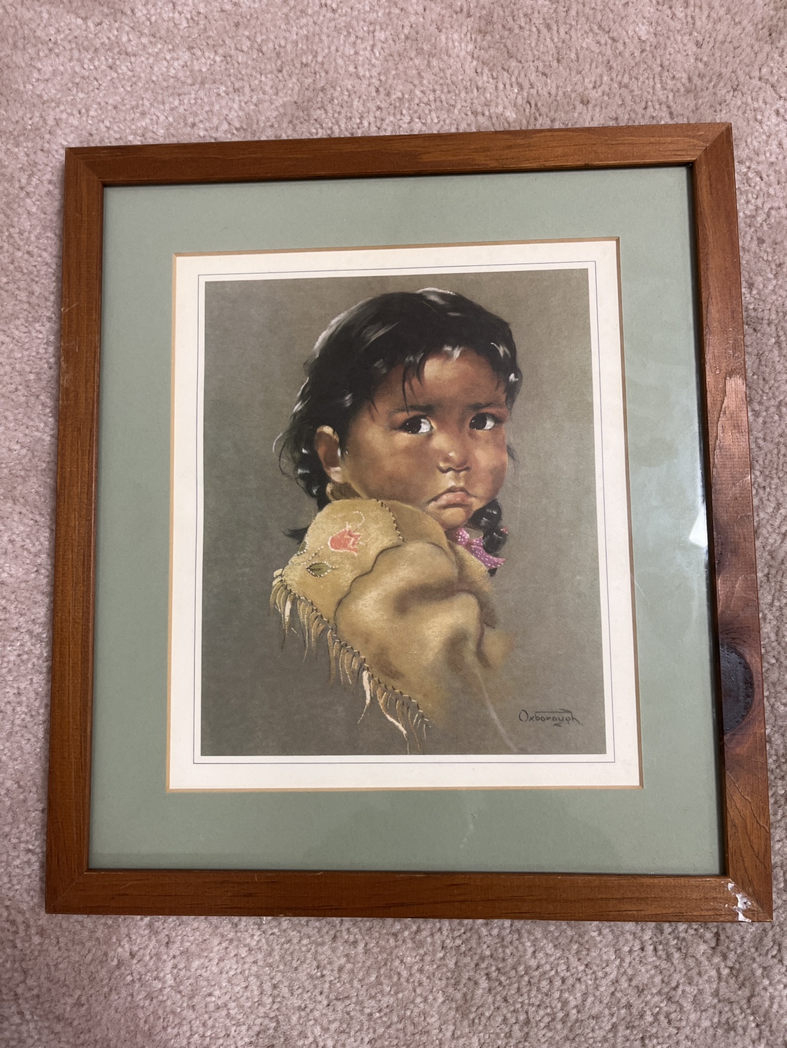 Set of 3 Framed Prints - signed by Oxborough - Indigenous - photo 3