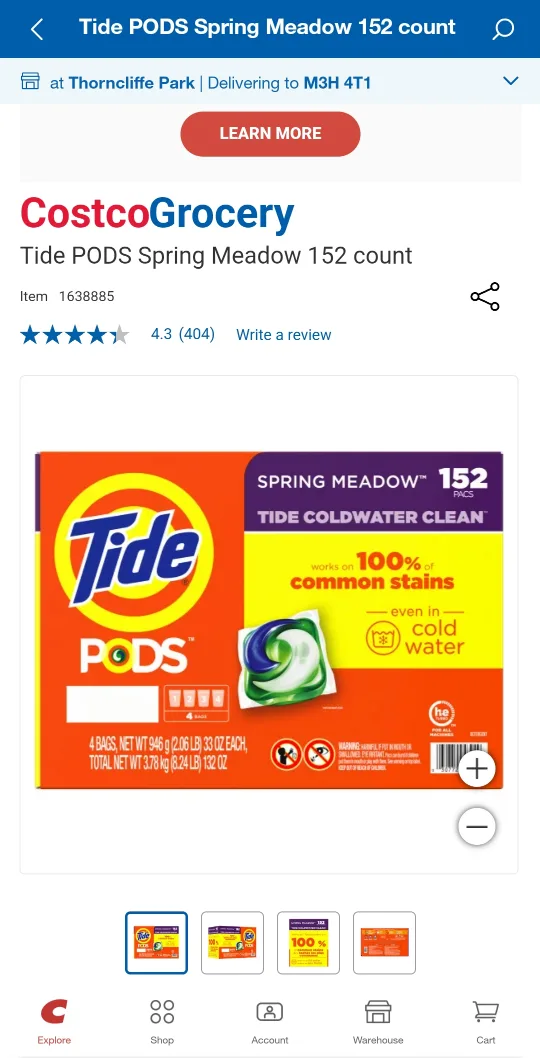 Tide PODS Spring Meadow Laundry Detergent and Tissue rolls thumbnail