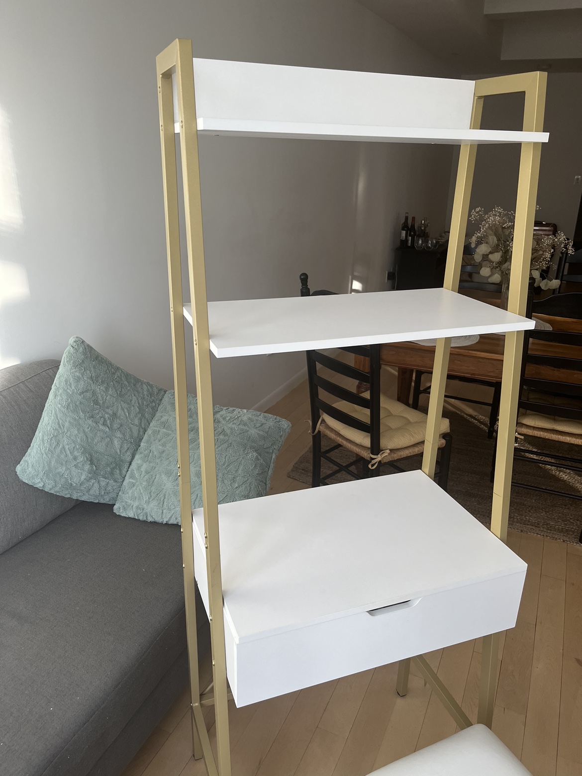 White and Gold Vanity Table Set