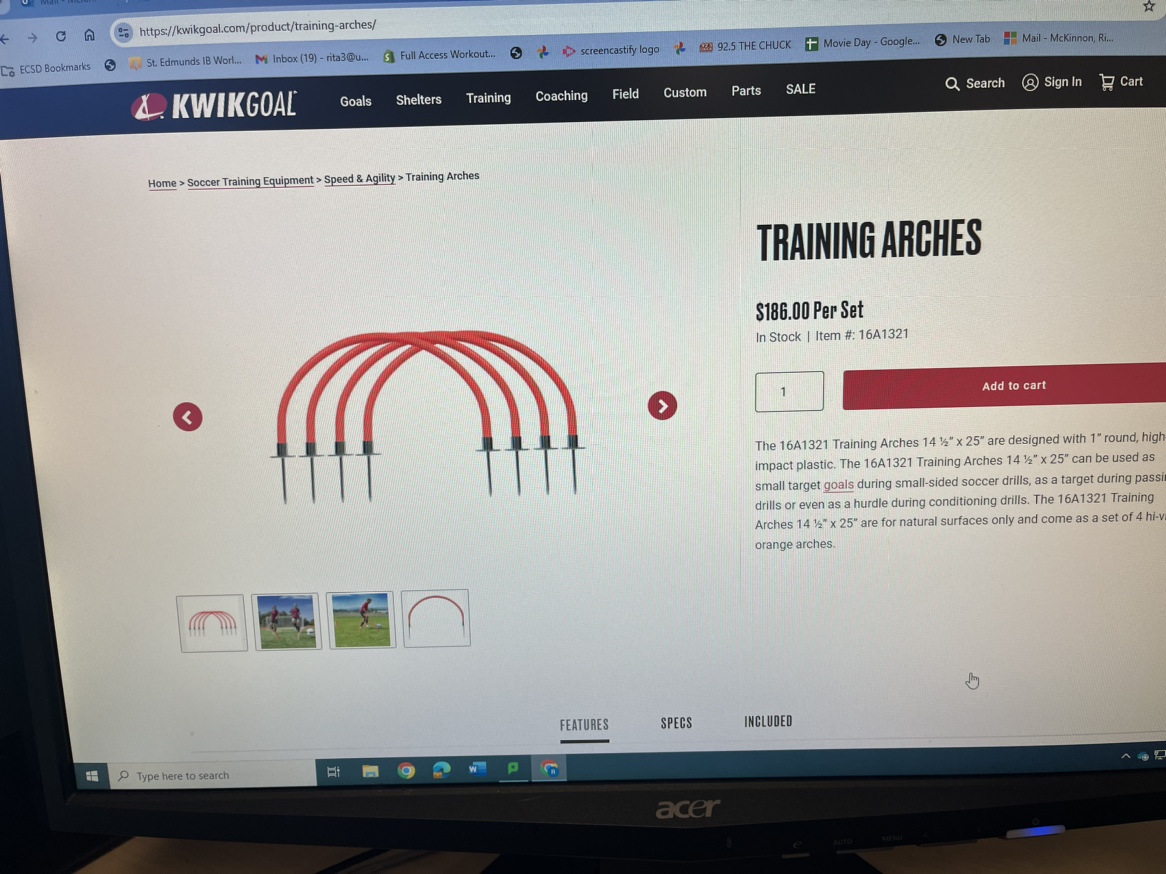 Kwik Goal Training Arches