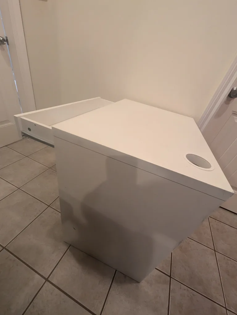 White Ikea Desk with Drawer image indicator(2)