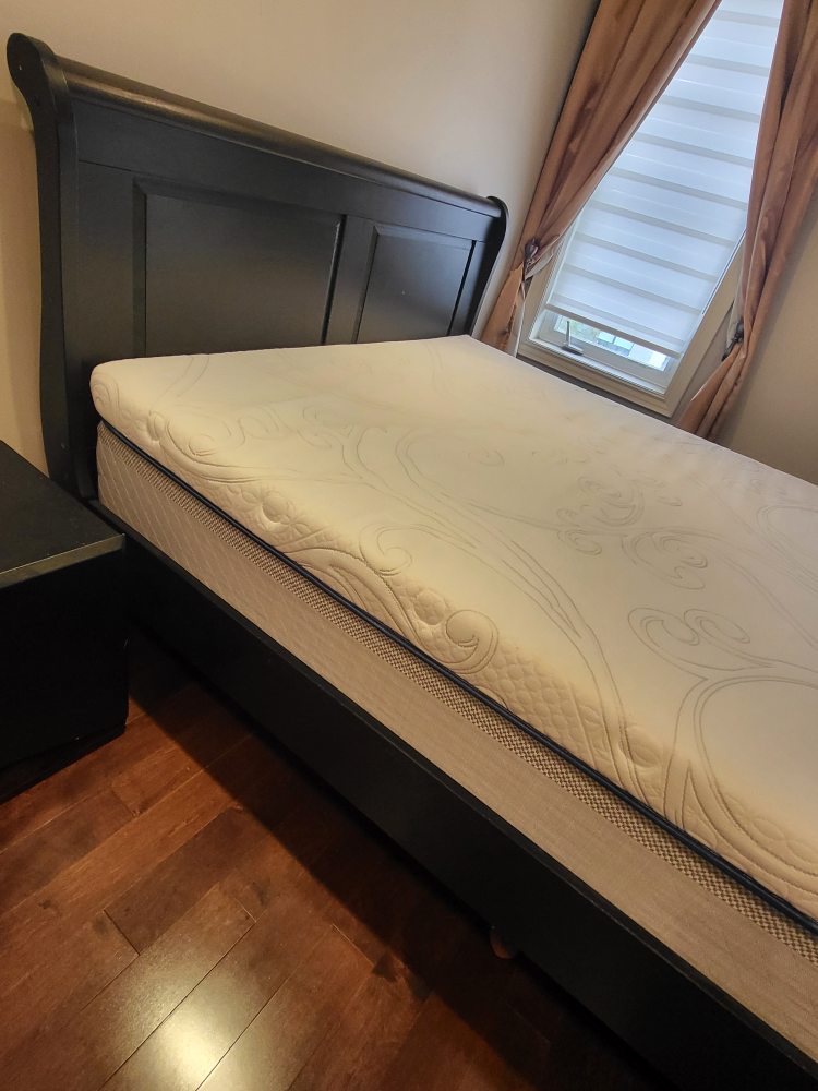 Black Sleigh Bed Frame and matres - photo 3