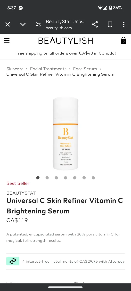 Brand new in box BeautyStat Vitamin C Brightening Serum thumbnail