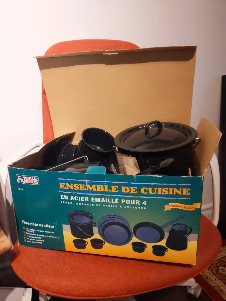 Steel Enamel Camp Cooking Set thumbnail