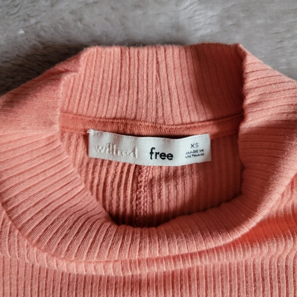 Aritzia Wilfred Free coral ribbed tshirt image indicator(2)